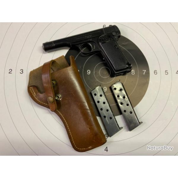 PISTOLET BROWNING 1910-22 CAL 7,65 BWG + HOLSTER + 2 CHARGEURS