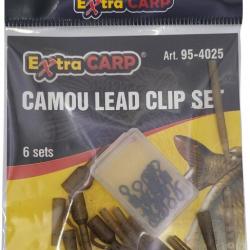 Camou Lead Clip Set ExtraCarp par 6