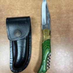 Couteau de poche manche bois vert