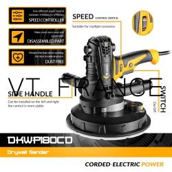 Ponceuse Orbitale PRO 900W 180mm, Modele: DKWP180CD