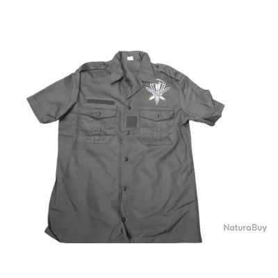 Chemise F1 kaki manches courtes avec s?�rigraphie forces sp?�ciales Tailles M/Medium 39/40 