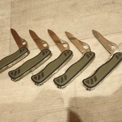 Couteau de dotation armée suisse - Multi-lames. Très coupant ! Différentes années