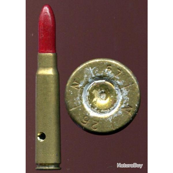 7.92 x 57 Mauser - Pologne - balle bois rouge brillant  blanc -  marquage = N/anne/N/67/