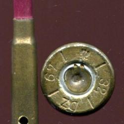 7.92 x 57 Mauser - Pologne - balle bois violet à blanc - marquage = Aigle/année/DZ/67/
