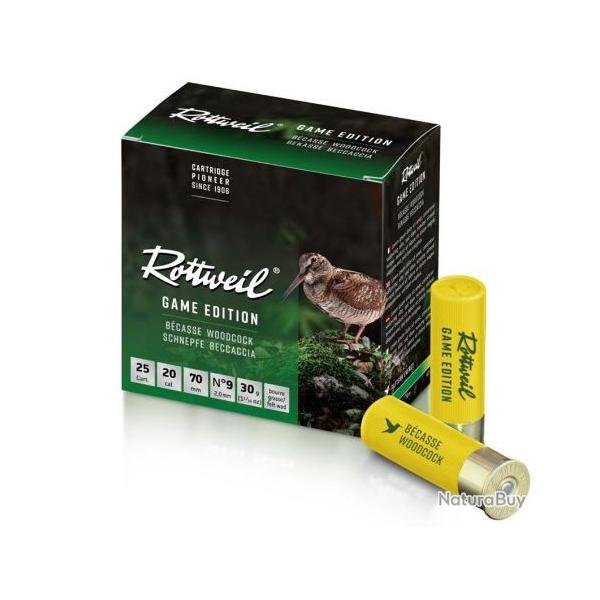 ROTTWEIL CAL.20/70 GAME EDITION BECASSE 30G N°9 PAR 25