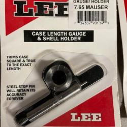 Jauge profondeur  et support Lee 90134, Case Length Gauge & Shell Holder 7.65 Mauser