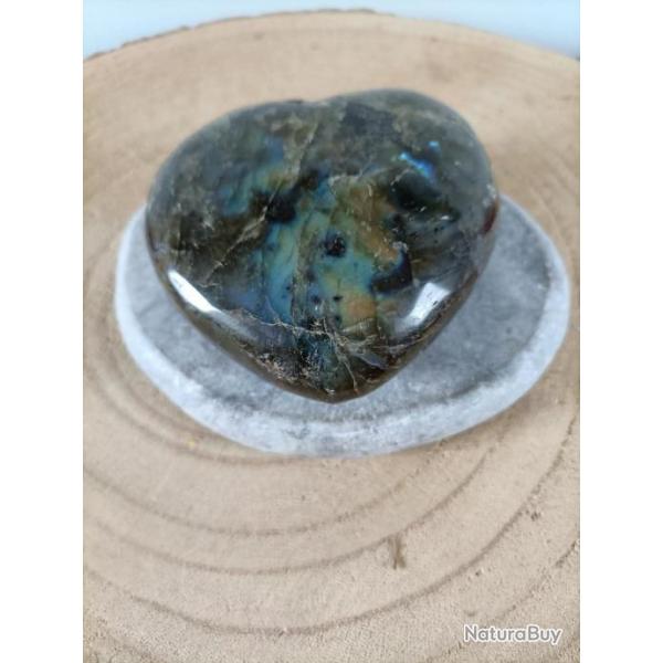 Coeur en Labradorite poids 377 grammes