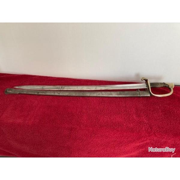 Sabre d infanterie modle 1845 manufacture d arme de Chtellerault  en 1878 en excellent tat