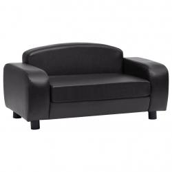 Canapé pour chien noir 80 cm synthétique noir 02_0000207