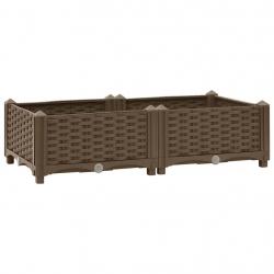 Jardinière lit surélevé plantes fleurs jardin 80 x 40 x 23 cm polypropylène 02_0000943