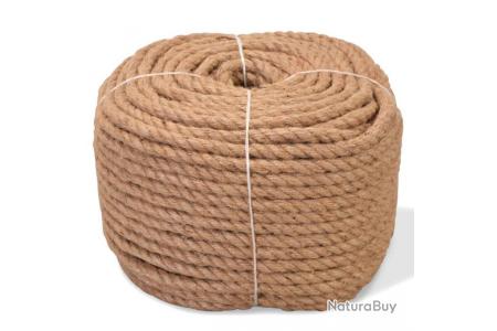 Corde cordage polyamide torsadée 10mm au mètre blanc