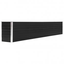 Jardinière lit surélevé plantes fleurs jardin acier galvanisé 320 x 40 x 45 cm anthracite 02_0001107