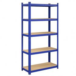 Étagère charge lourde métallique 200 x 100 x 50 cm 5 niveaux charge totale 875 kg (175 kg/niveau) é