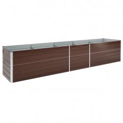 Jardinière lit surélevé plantes fleurs jardinacier galvanisé 400 x 80 x 45 cm marron 02_0001117