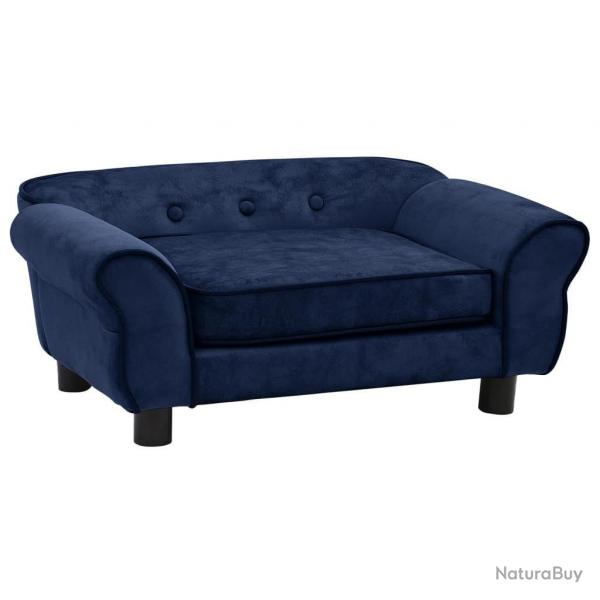 Canap pour chien 72 cm peluche bleu 02_0000107