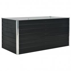 Jardinière surélevée anthracite 160 x 80 x 77 cm acier galvanisé 02_0000855