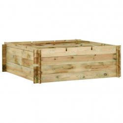 Jardinière pour légumes bois de pin imprégné 120 x 120 x 40 cm 02_0000837