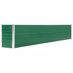 Jardinière lit surélevé plantes fleurs jardin acier galvanisé 320 x 40 x 45 cm vert 02_0001110
