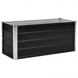 Jardinière lit surélevé plantes fleurs jardin anthracite 100 x 40 x 45 cm acier galvanisé 02_0001138