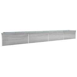 Jardinière lit surélevé plantes fleurs jardin acier galvanisé 600 x 80 x 45 cm gris 02_0001131