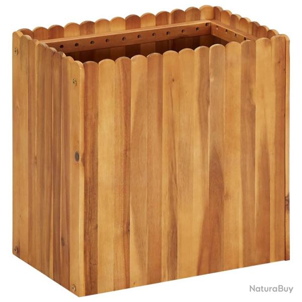 Jardinire lit surlev plantes fleurs jardin 50 x 30 x 50 cm bois massif d'acacia 02_0001068