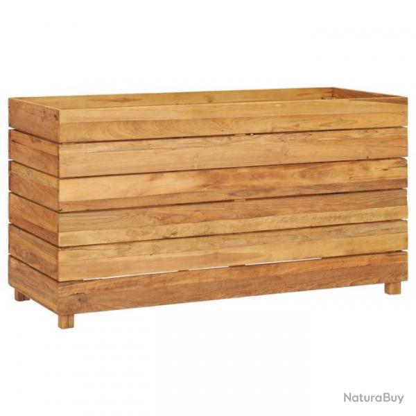 Lit surlev jardinire 100 x 40 x 55 cm bois de teck recycl et acier 02_0000896