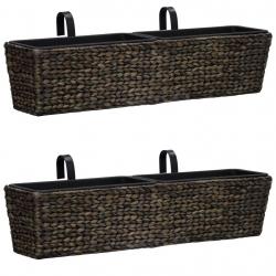 Lot de 2 jardinières jacinthe d'eau 39 cm marron foncé 02_0000883