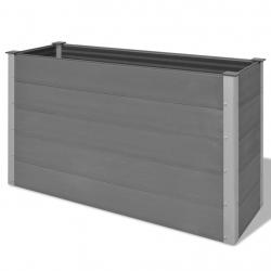Jardinière lit surélevé plantes fleurs jardin WPC 150 x 50 x 91 cm gris 02_0001241