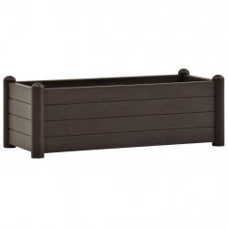 Jardinière lit surélevé plantes fleurs jardin PP moka 100 x 43 x 35 cm 02_0001226