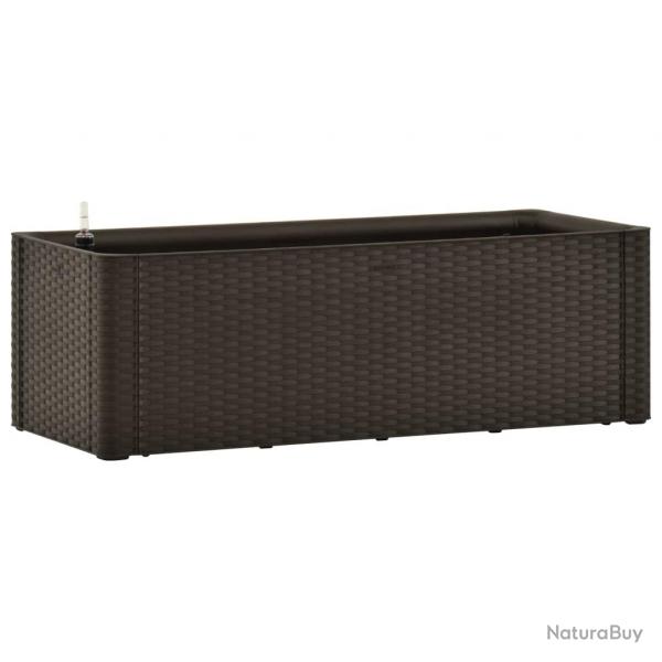 Jardinire lit surlev plantes fleurs jardin avec systme d'arrosage 100 x 43 x 33 cm moka 02_0001