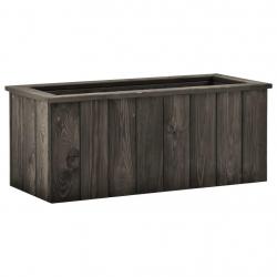 Jardinière lit surélevé plantes fleurs jardin 74 x 32 x 30 cm bois de pin massif gris foncé 02_0001