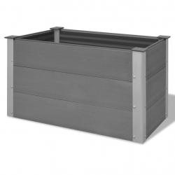 Jardinière lit surélevé plantes fleurs jardin WPC 100 x 50 x 54 cm gris 02_0001234