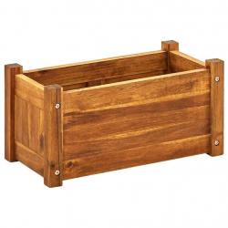 Jardinière lit surélevé plantes fleurs jardin 50 x 25 x 25 cm bois d'acacia 02_0001189