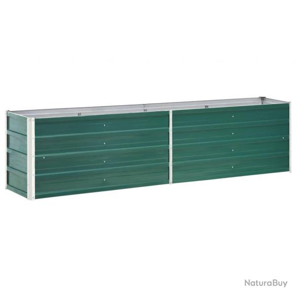 Jardinire lit surlev plantes fleurs jardin de jardin acier galvanis 240 x 40 x 45 cm vert 02_00