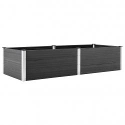 Jardinière lit surélevé plantes fleurs jardin 250 x 100 x 54 cm WPC gris 02_0001024