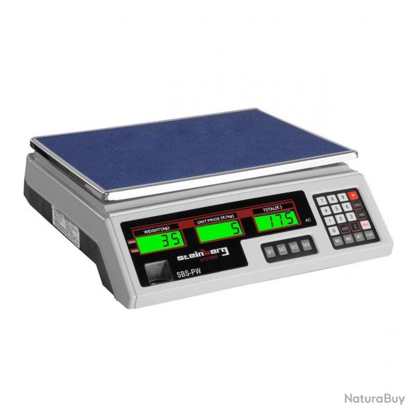 Balance poids-prix 35 kg / 2 g blanche LCD 14_0000659