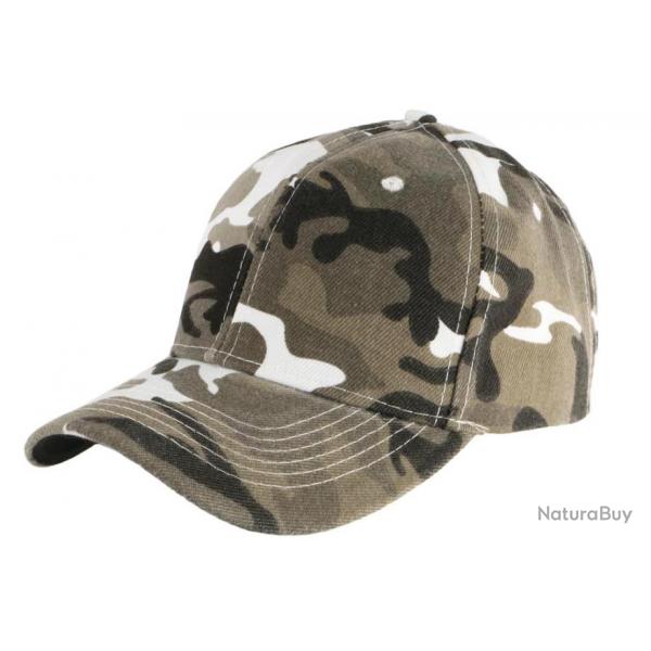 Casquette Militaire Grise Blanche Baseball Camouflage Armee Rexy Taille unique Gris