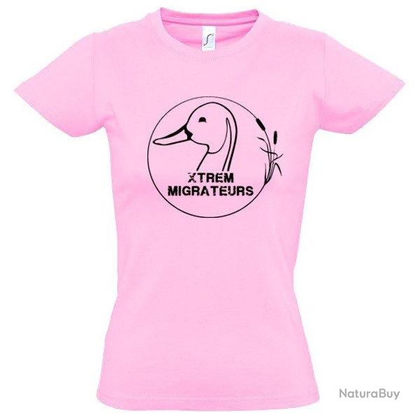 Tee shirt enfant rose XTREM MIGRATEURS