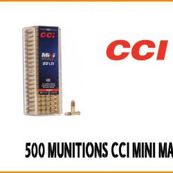 500 MUNITIONS 22 LR CCI MINI MAG 40GR CUIVRÉE 