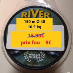 LOT DE 3 BOBINES DE FIL Nylon WATER QUEEN RIVER   150M  Ø 35   7.7 KG