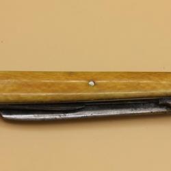 Ancien couteau 2 ressorts, belle patine et ivoire, 93mm, à restaurer état moyen