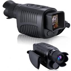 Monoculaire de vision Nocturne Chasse à Zoom numérique 1080P HD Infrarouge 5x 300m Double Usage