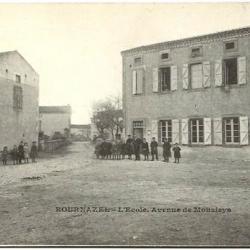1915 - Carte Postale Ancienne - BOURNAZEL (81) - L'Ecole - Avenue de Mouzieys