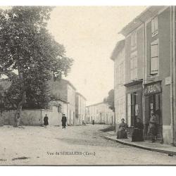 Carte postale ancienne - Sémalens (81) -Rue du Théron aujourd'hui - Ancien Tabac