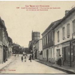 1934 - Carte Postale Ancienne - Castelsarrasin (82) - Faubourg de Garonne ou Avenue de Gascogne