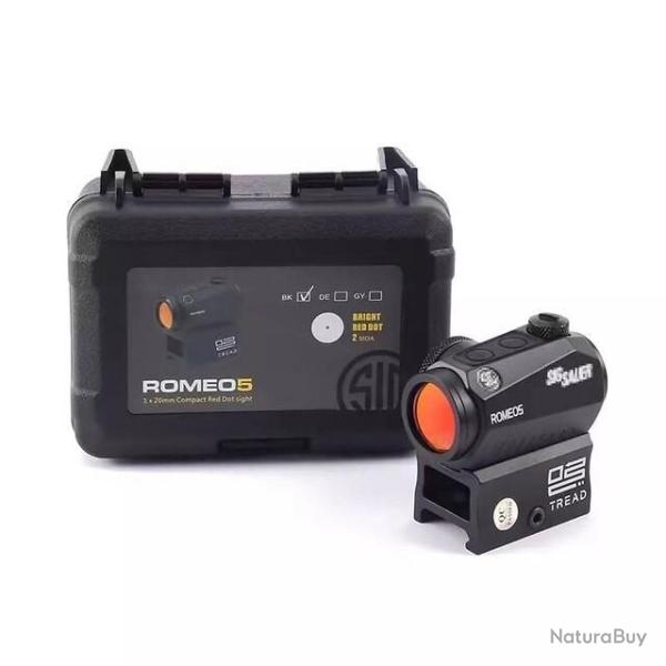 Point Rouge ROMEO 5 Sig Sauer 2 MOA 1x20 Montage Haut et Bas fusil de
