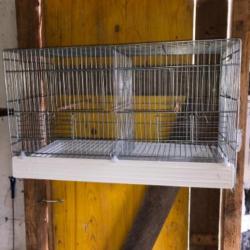 Cage 55 élevage avec séparation et tiroir grille de fond