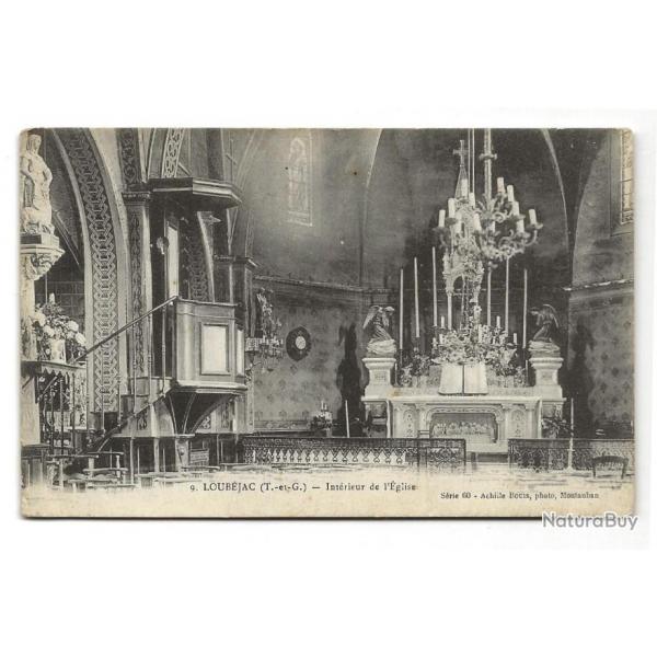 Carte postale ancienne - Loubjac (82130) L'Honor-de-Cos - Intrieur de l'Eglise
