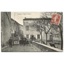 1911 - Carte postale ancienne - Laure-Minervois (11) La Place Centrale (superbe)