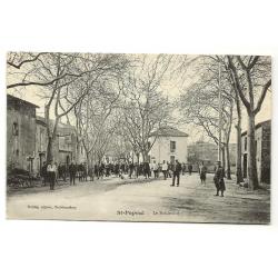 Carte postale ancienne - St-Papoul (11) - Le Boulevard (Rue de l'Ourmeto)